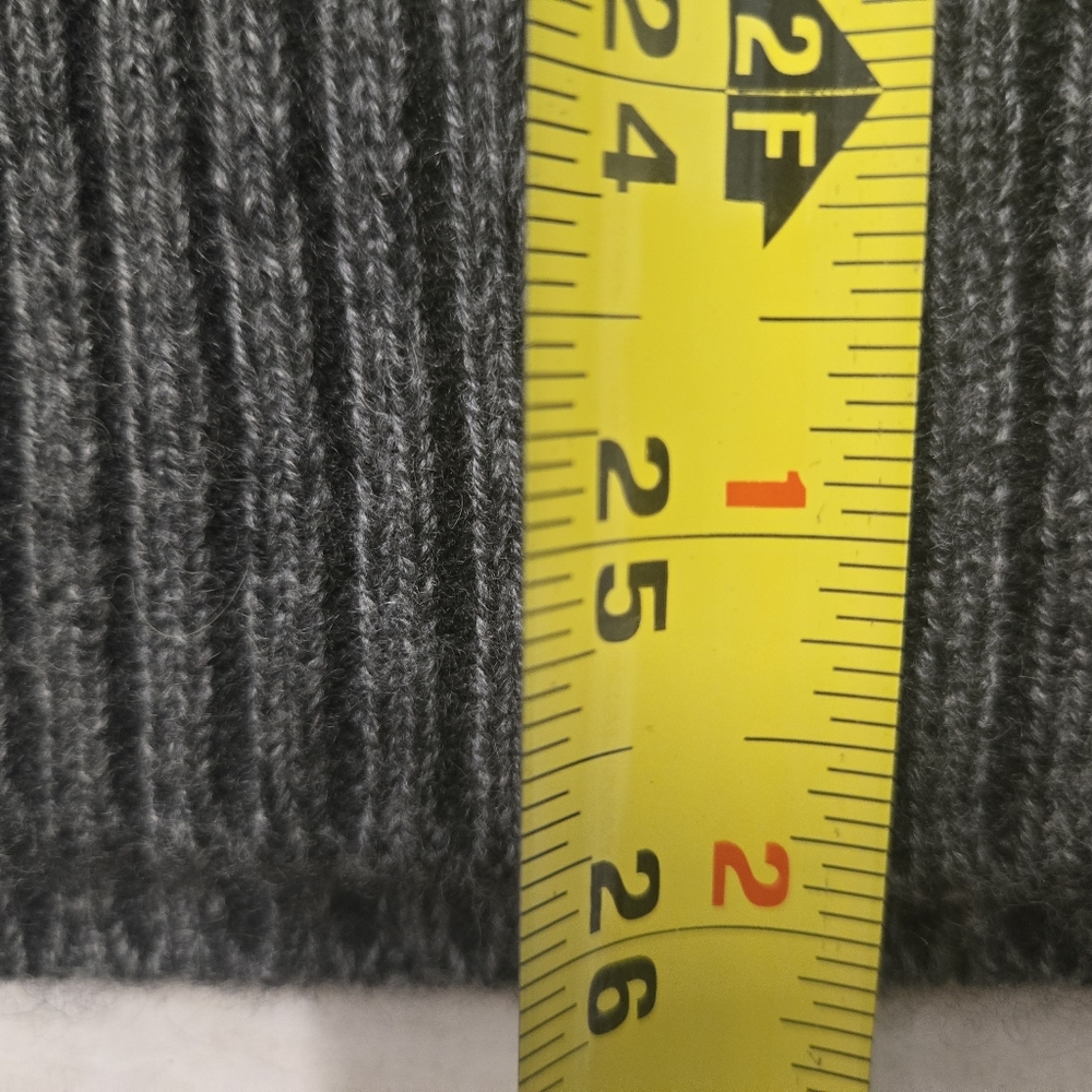 Amicale Cashmere Grey Cable Cashmere Sweater Umisex SZ L - Picture 4 of 13